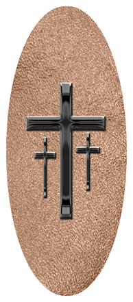 Black 3 Crosses Shimmer Bronze